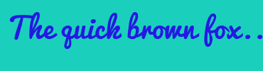 Image with Font Color 2419E2 and Background Color 1BCFBD
